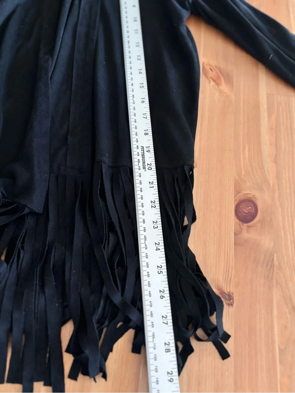 Zara Black Fringe Open Cardigan